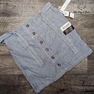 Dash Petite Linen Blend Skort Size PM